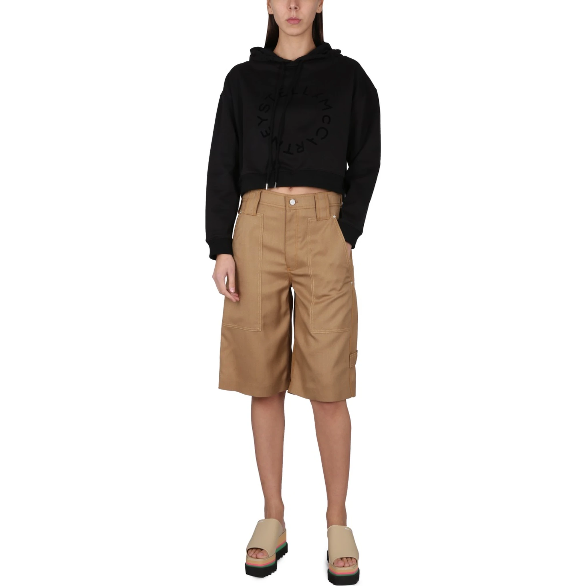 CROPPED SWEATSHIRT WITH LOGO