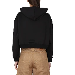 CROPPED SWEATSHIRT WITH LOGO