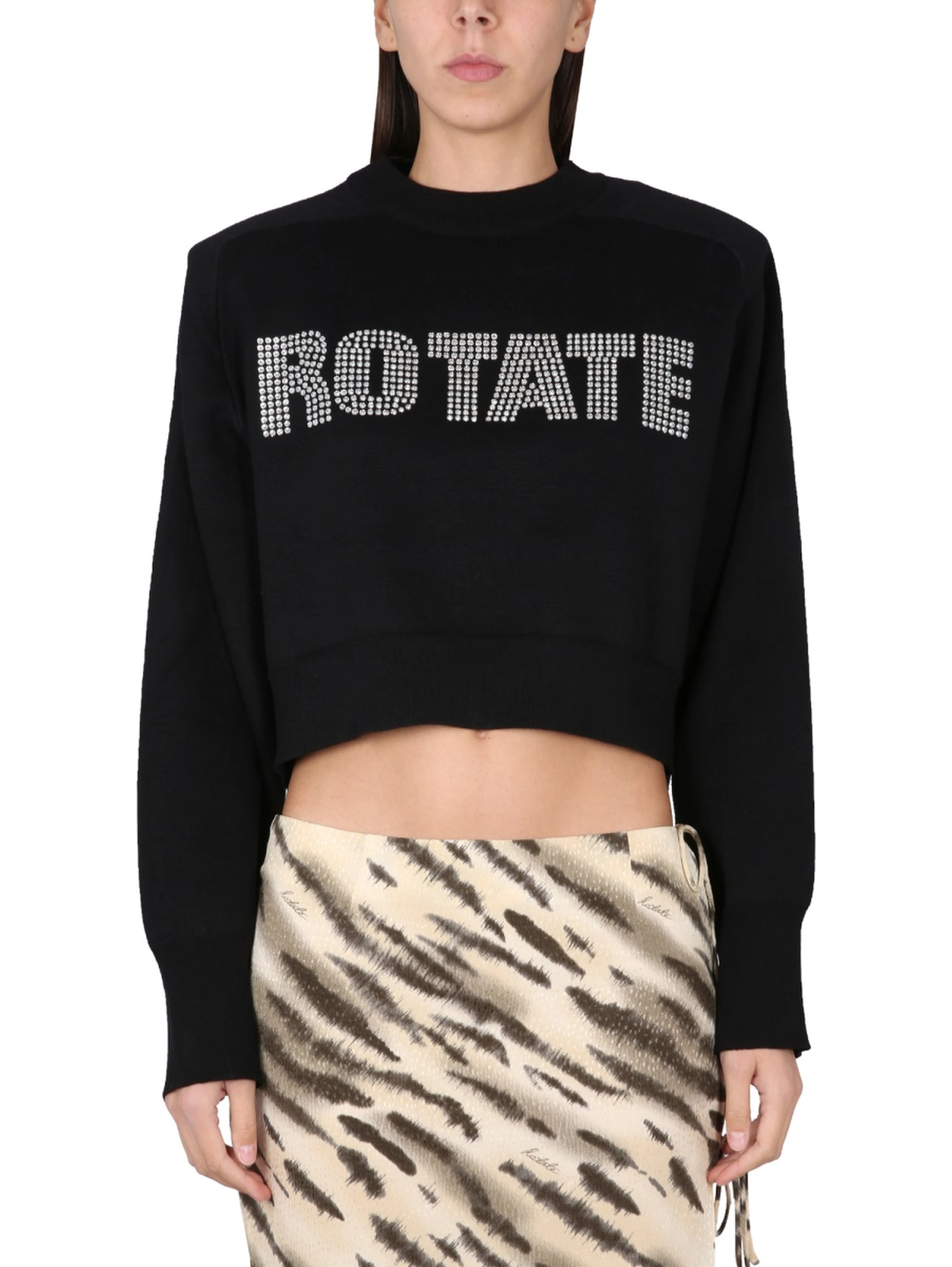 CROPPED SHIRT WITH LOGO