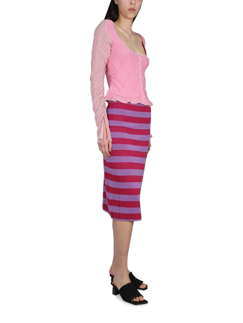 CARDIGAN WITH RUFFLED SLEEVE
