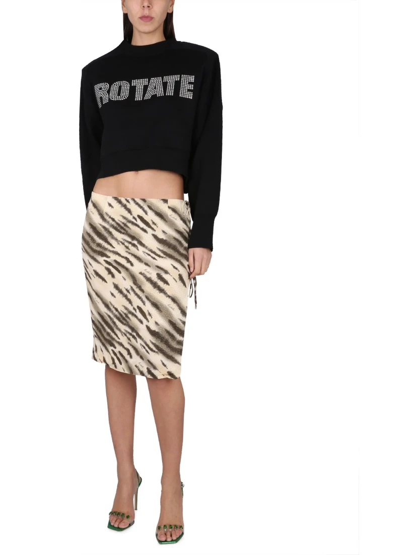 CROPPED SHIRT WITH LOGO