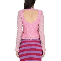 CARDIGAN WITH RUFFLED SLEEVE