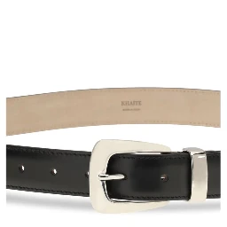 Black Calf Leather Bos Taurus Regular Belt