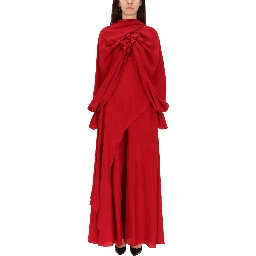 DRAPED LONG EVENING DRESS