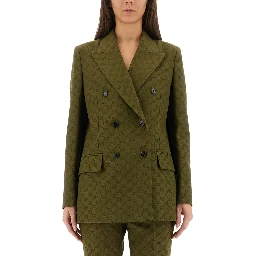 GG FABRIC DOUBLE-BREASTED JACKET