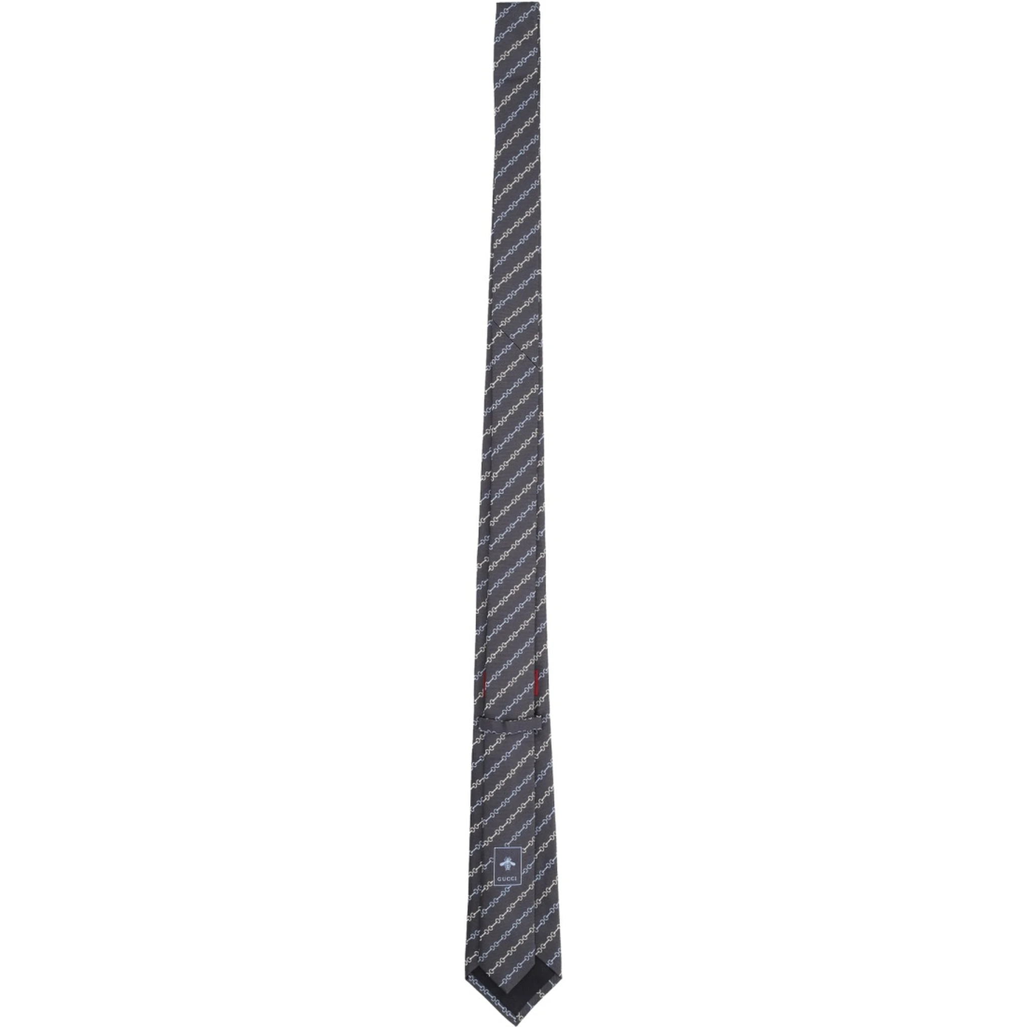 SILK JACQUARD TIE WITH CLAMP