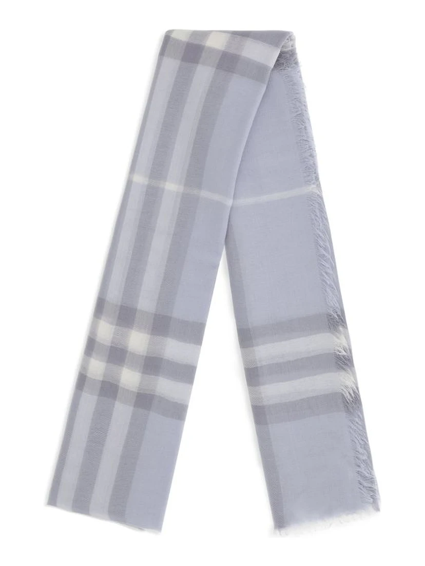 Light Blue Wool Scarf