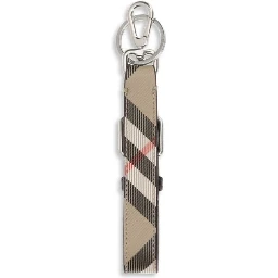 Beige Calf Leather Bos Taurus Keychain