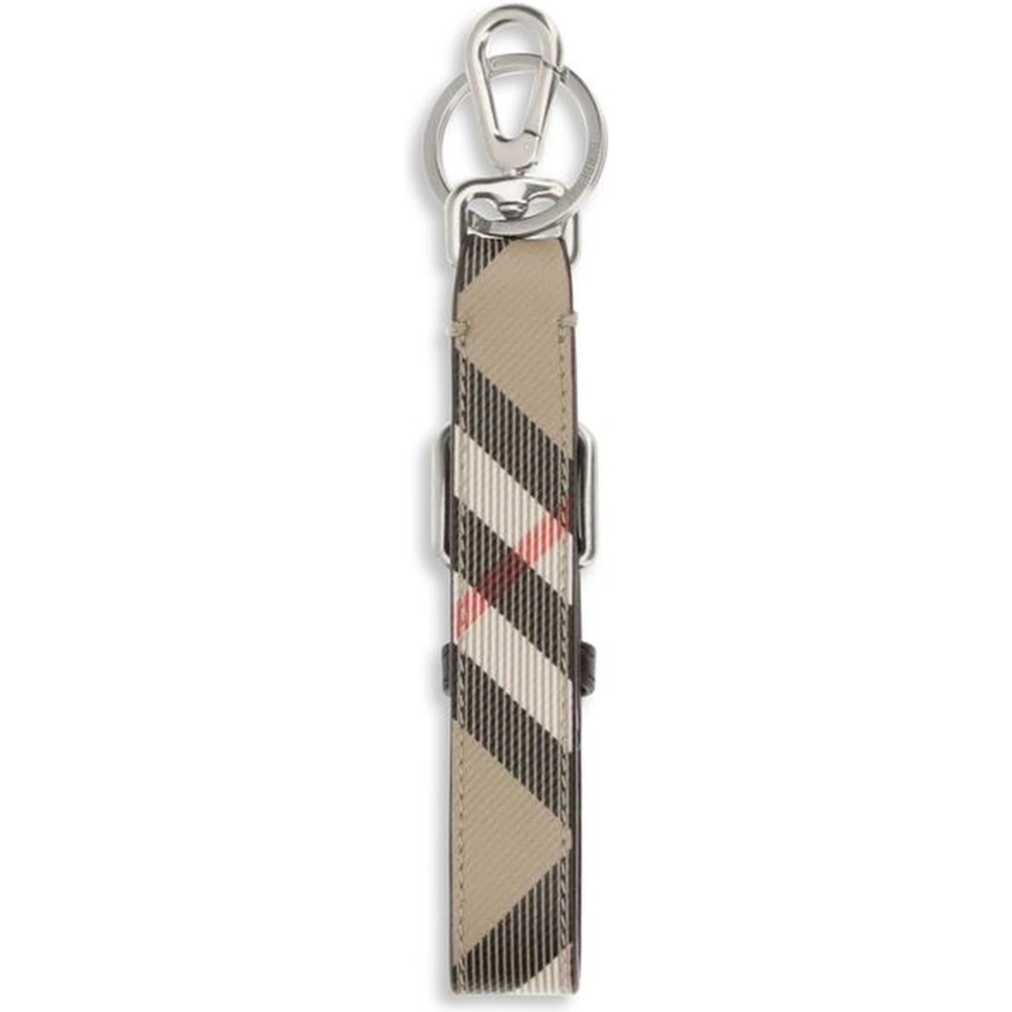 Beige Calf Leather Bos Taurus Keychain