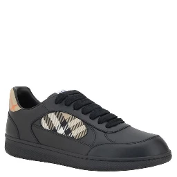 Black Calf Leather Bos Taurus Low Top Sneakers