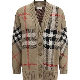 Beige Polyester Cardigan