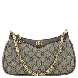Brown Cotton Shoulder Bag
