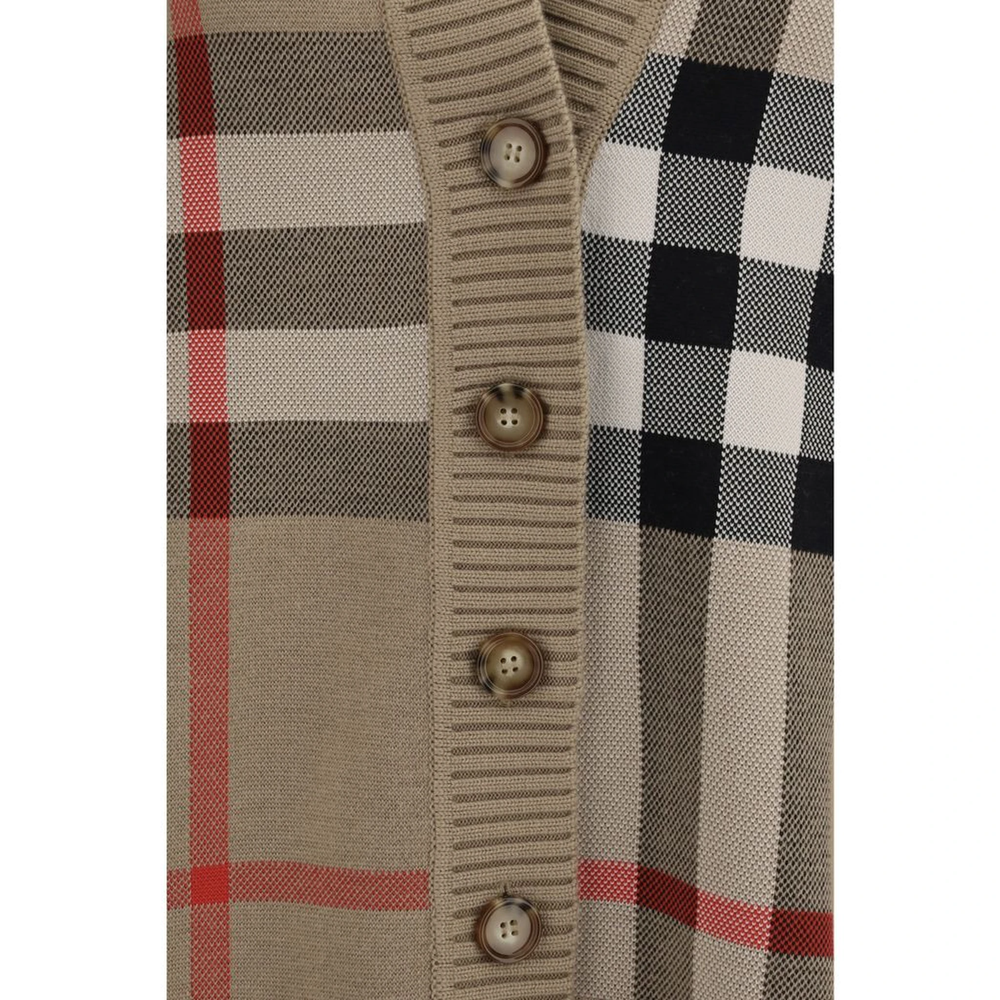 Beige Polyester Cardigan
