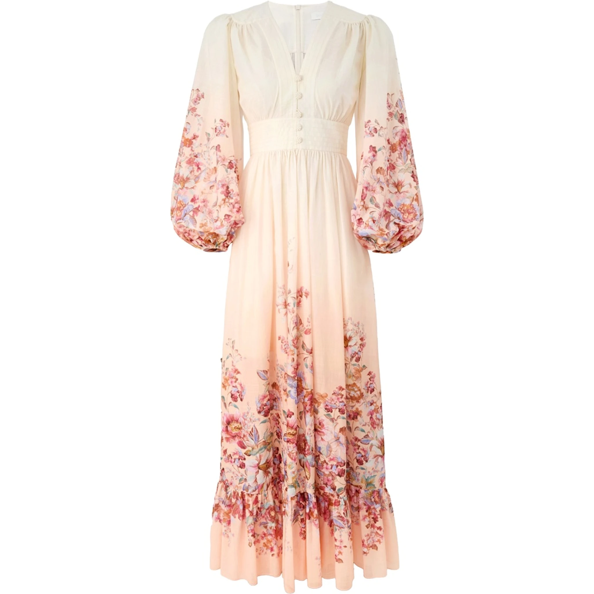 V-NECK LONG DRESS