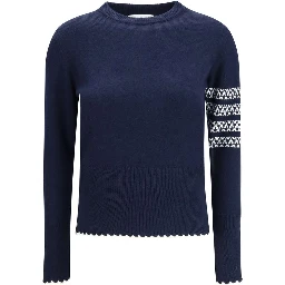 Blue Fleece Wool Sweatshirt