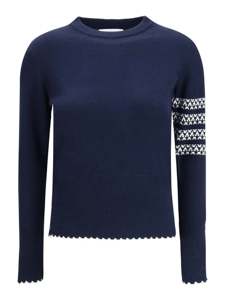 Blue Fleece Wool Sweatshirt