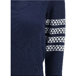 Blue Fleece Wool Sweatshirt