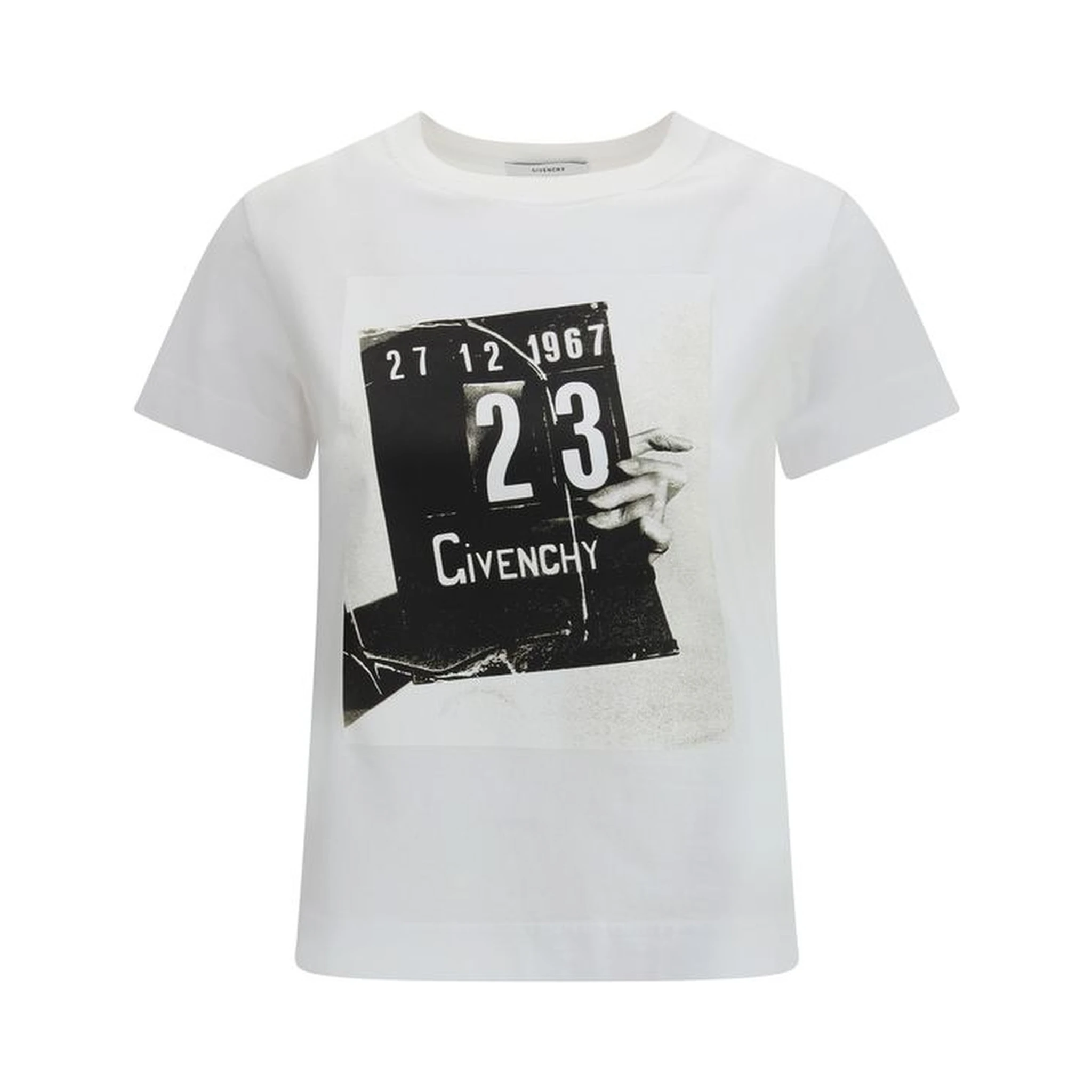 تي شيرت قطني أبيض