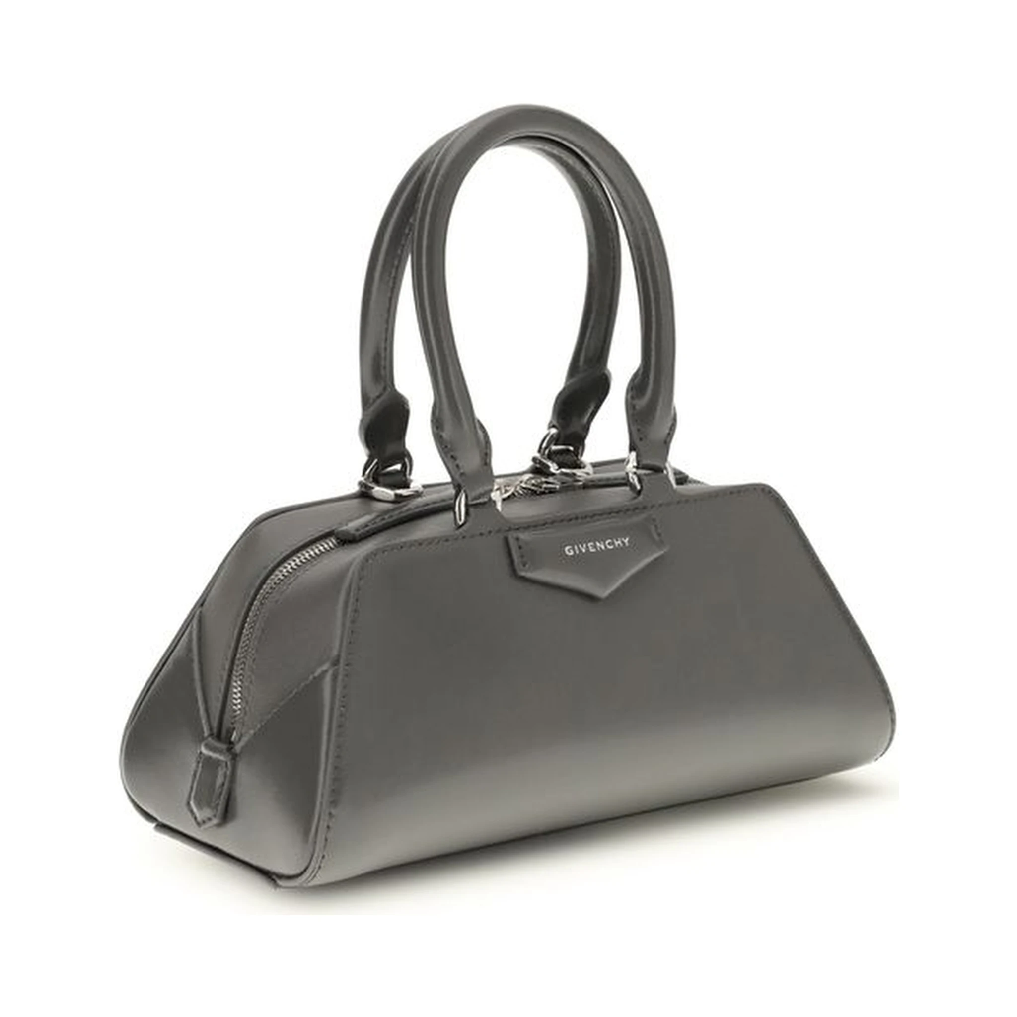 Gray Calf Leather Bos Taurus Handbag