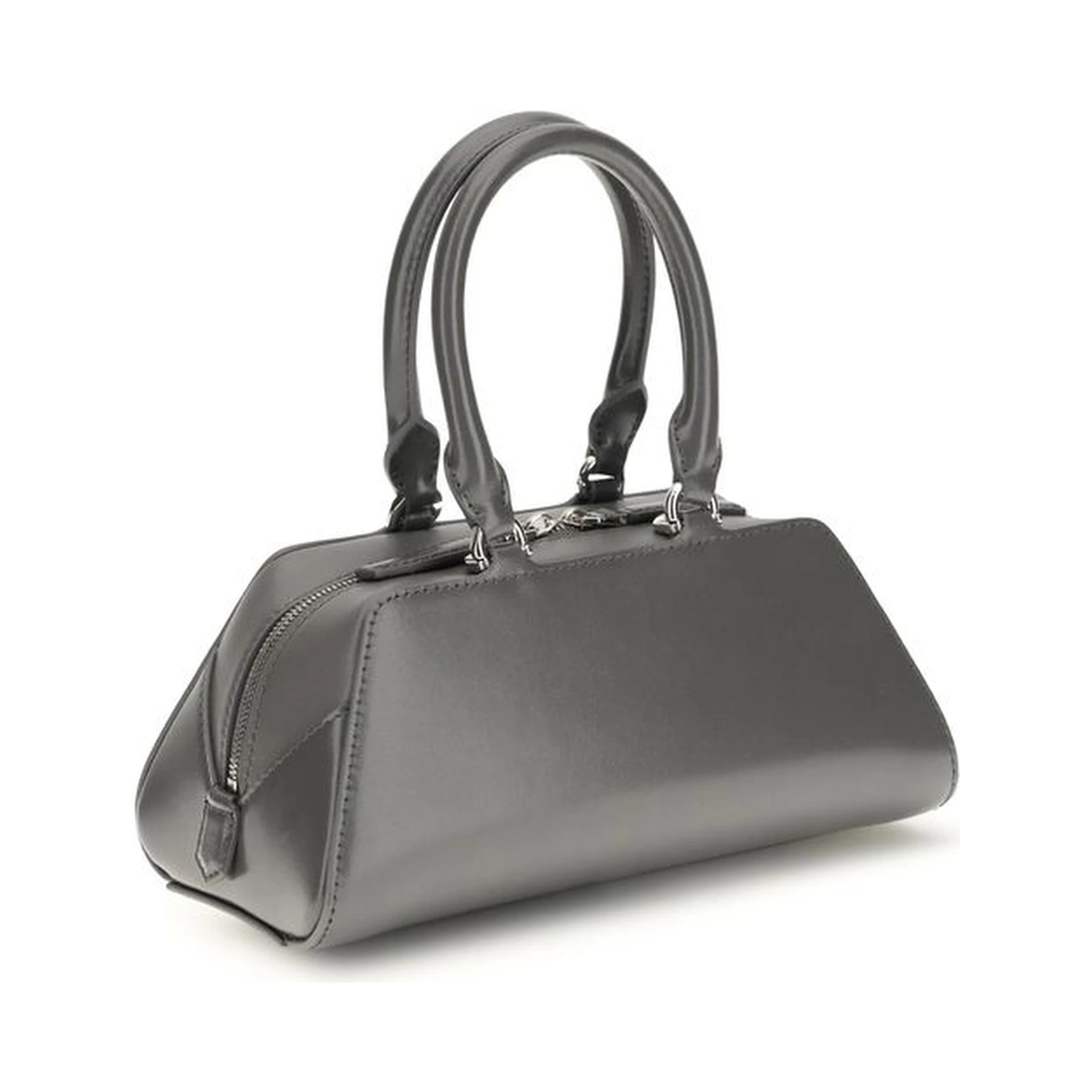 Gray Calf Leather Bos Taurus Handbag