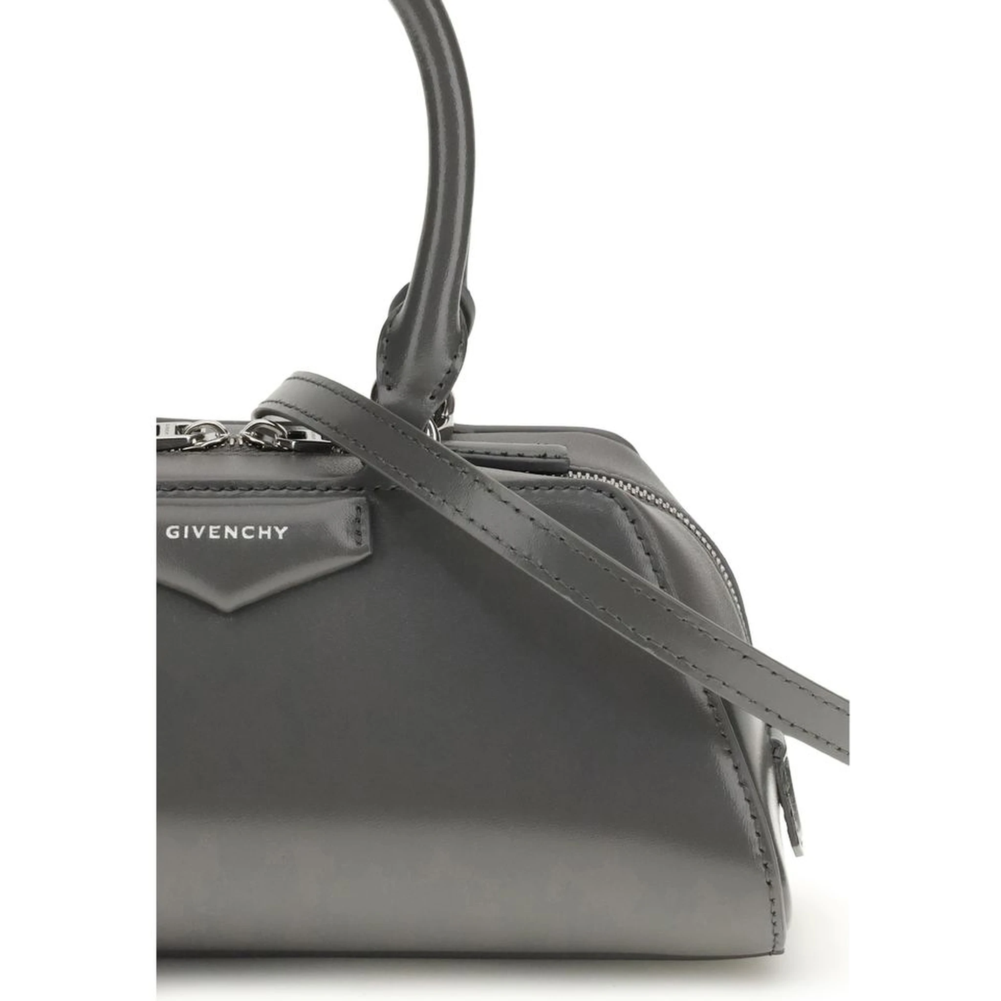 Gray Calf Leather Bos Taurus Handbag
