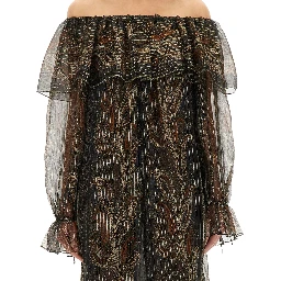 SILK LUREX CREPONNE DRESS