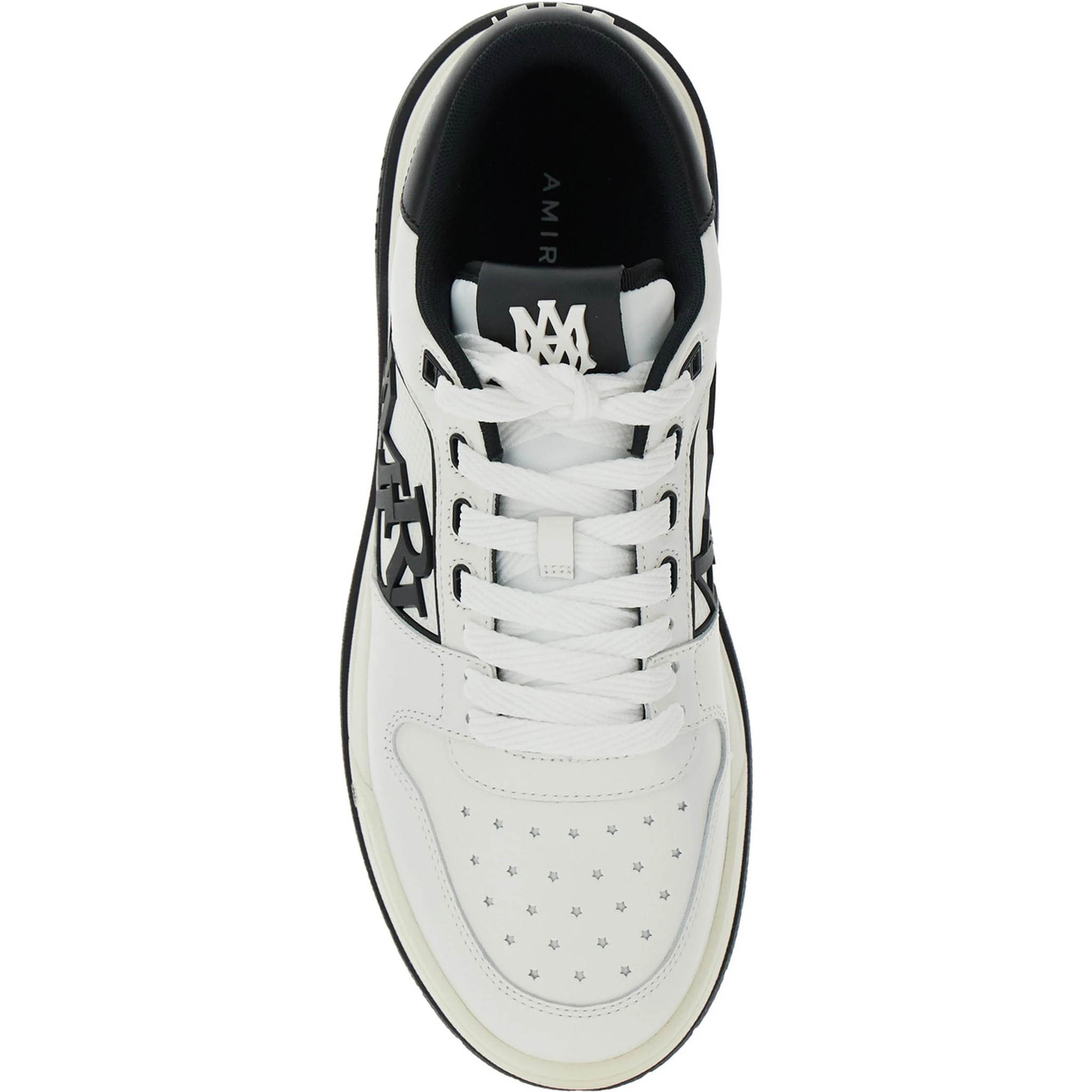 White Low Top Sneakers with Logo Patch on the Side and Contrasting Heel with Logo Lettering in Leather Man
