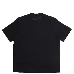 Black Crewneck T-Shirt with Logo Print in Cotton Girl