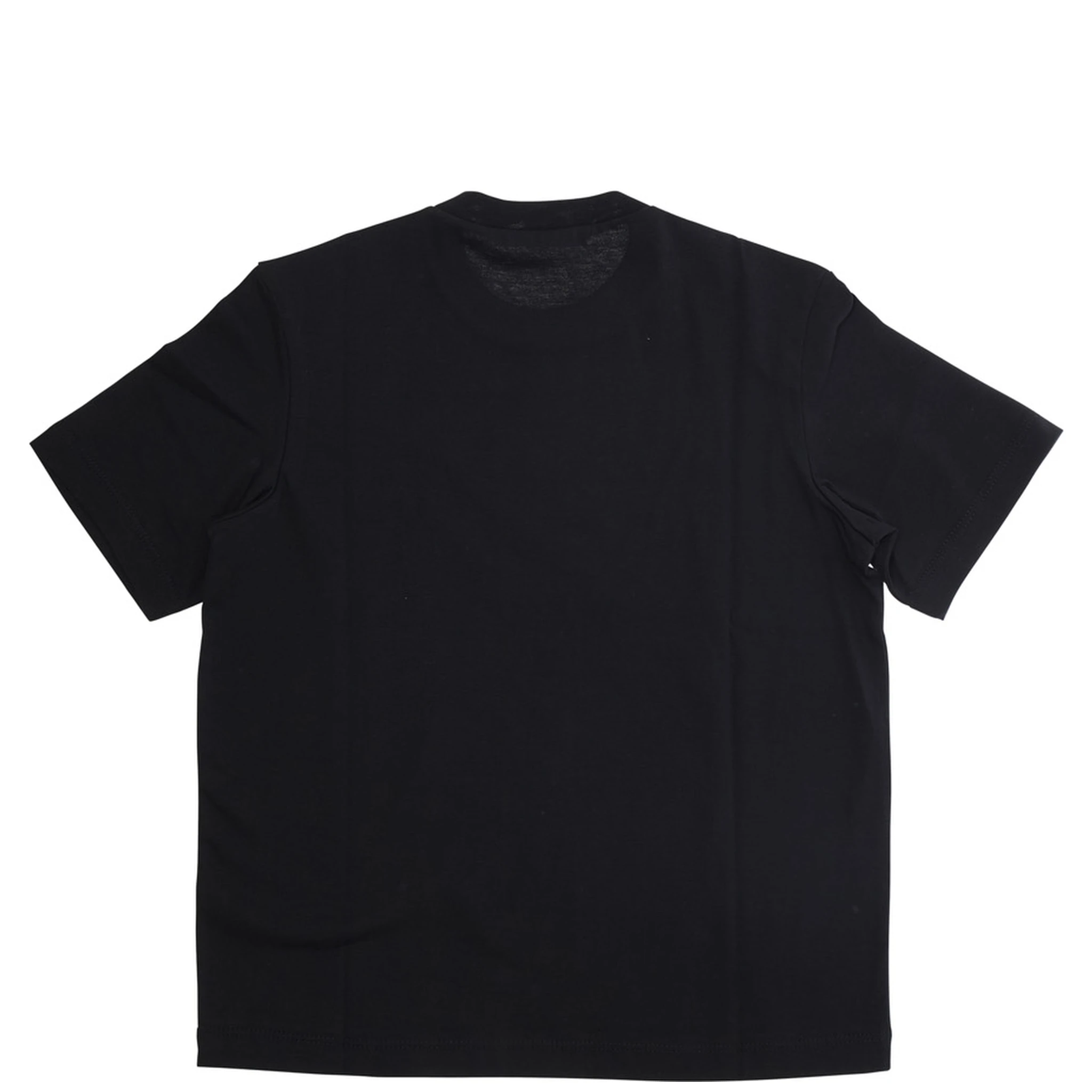 Black Crewneck T-Shirt with Logo Print in Cotton Girl