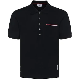 Blue Cotton Polo Shirt