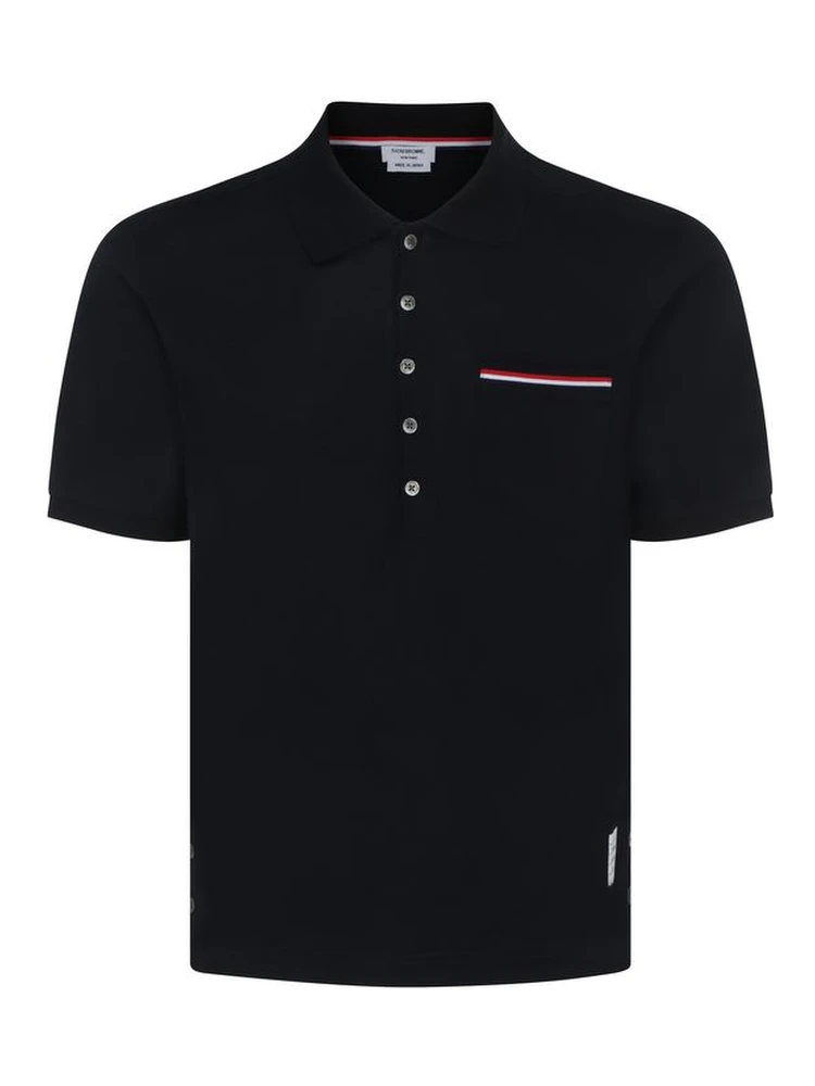 Blue Cotton Polo Shirt