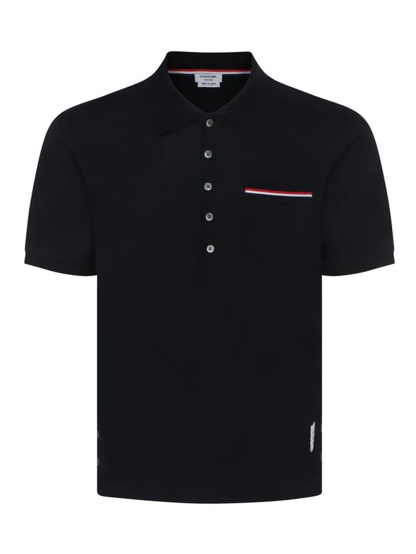 Blue Cotton Polo Shirt