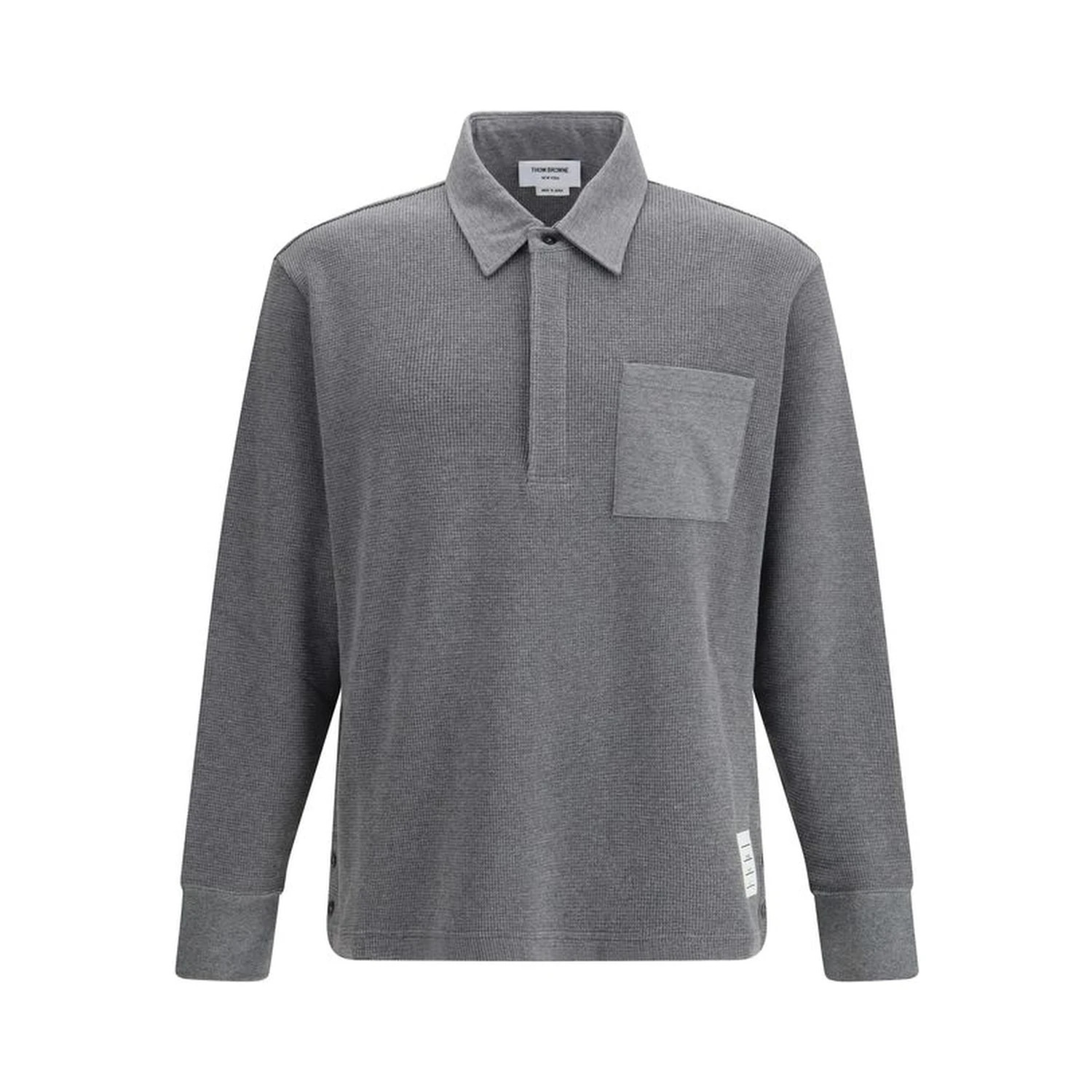 Gray Cotton Polo Shirt