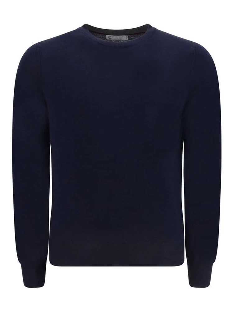 Blue Fleece Wool Sweatshirt