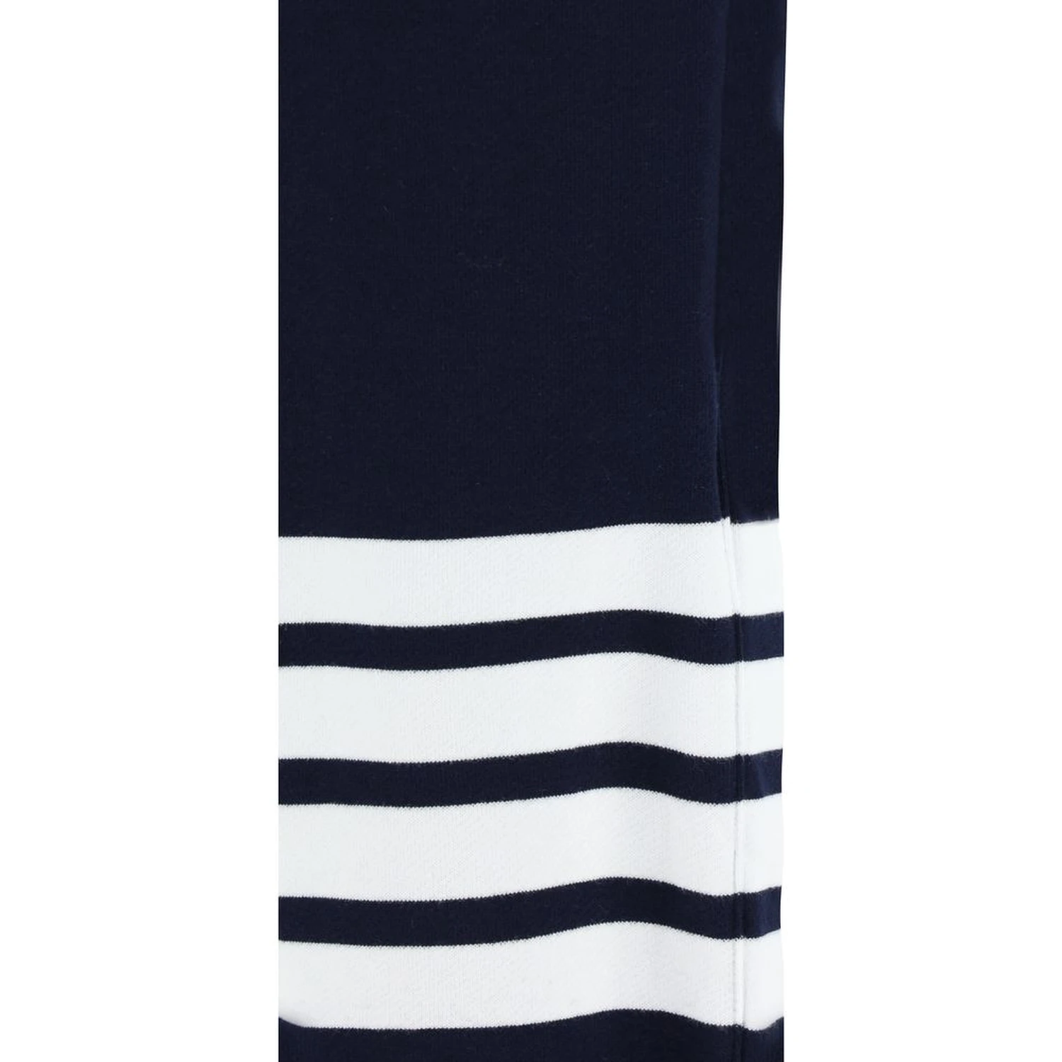 Blue Cotton Casual Pants