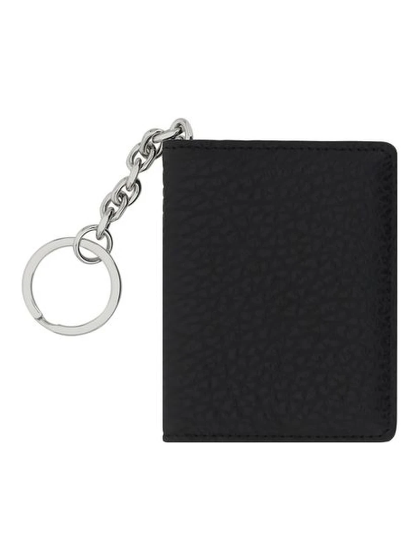 Black Calf Leather Bos Taurus Keychain