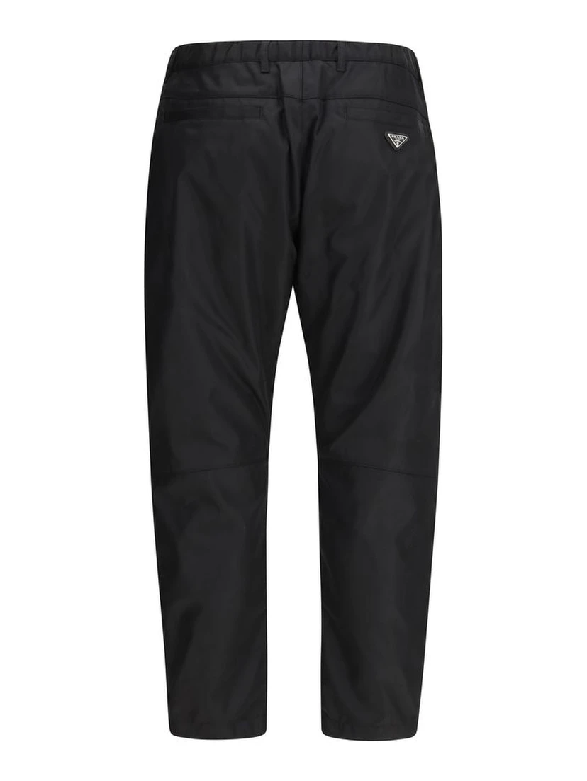 Black Recycled Polyamide Casual Pants