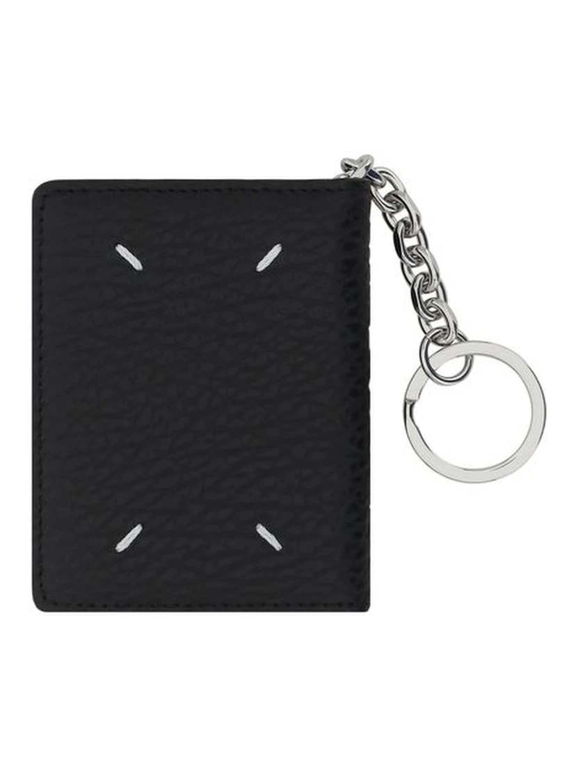 Black Calf Leather Bos Taurus Keychain