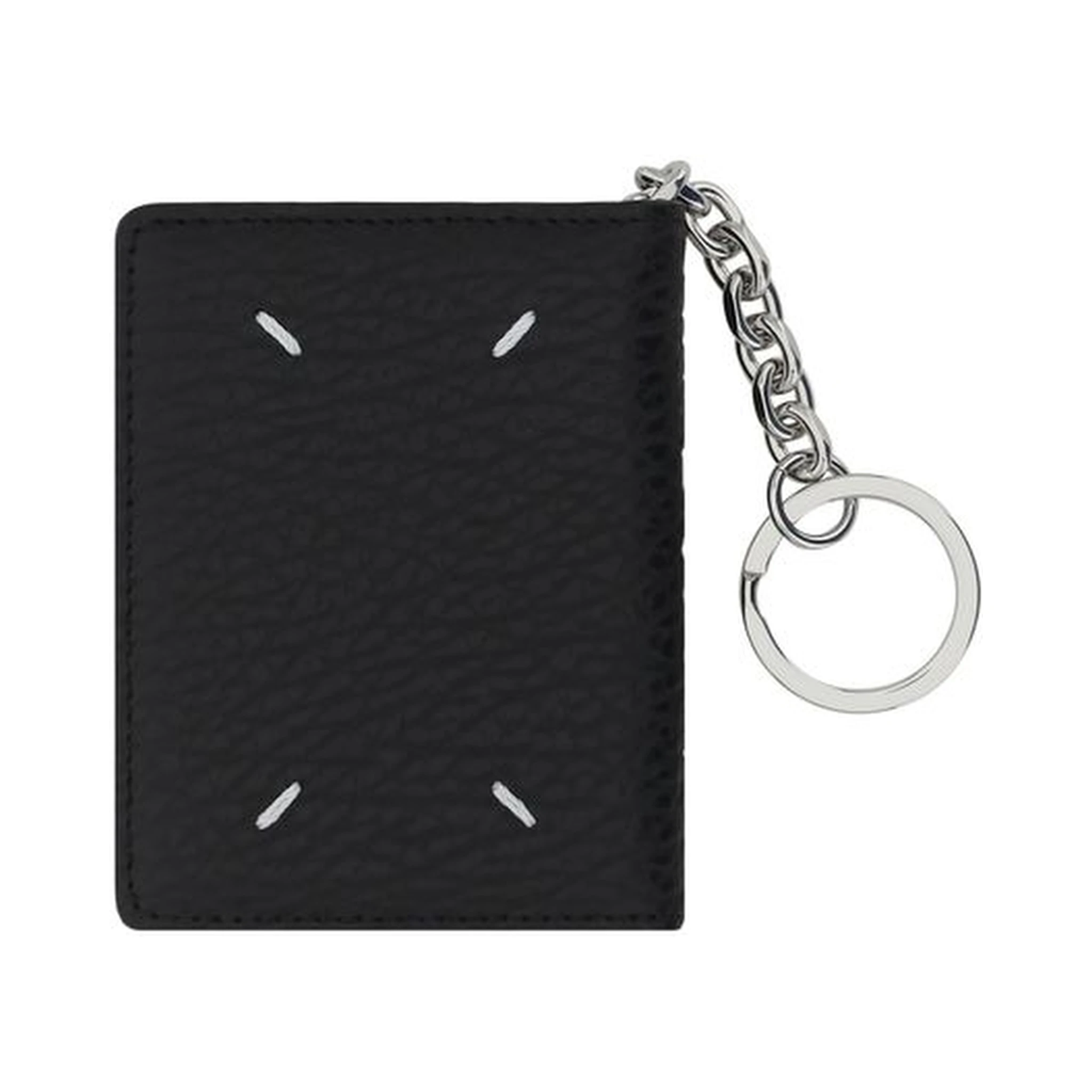 Black Calf Leather Bos Taurus Keychain