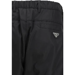 Black Recycled Polyamide Casual Pants