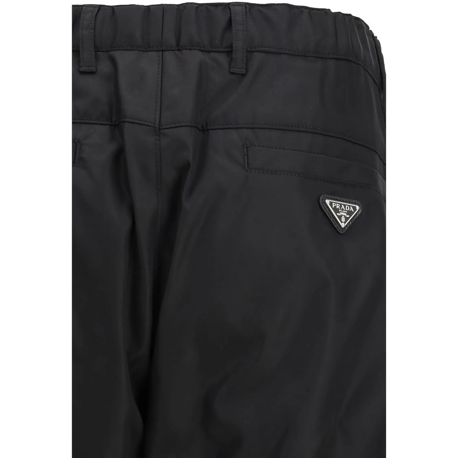 Black Recycled Polyamide Casual Pants