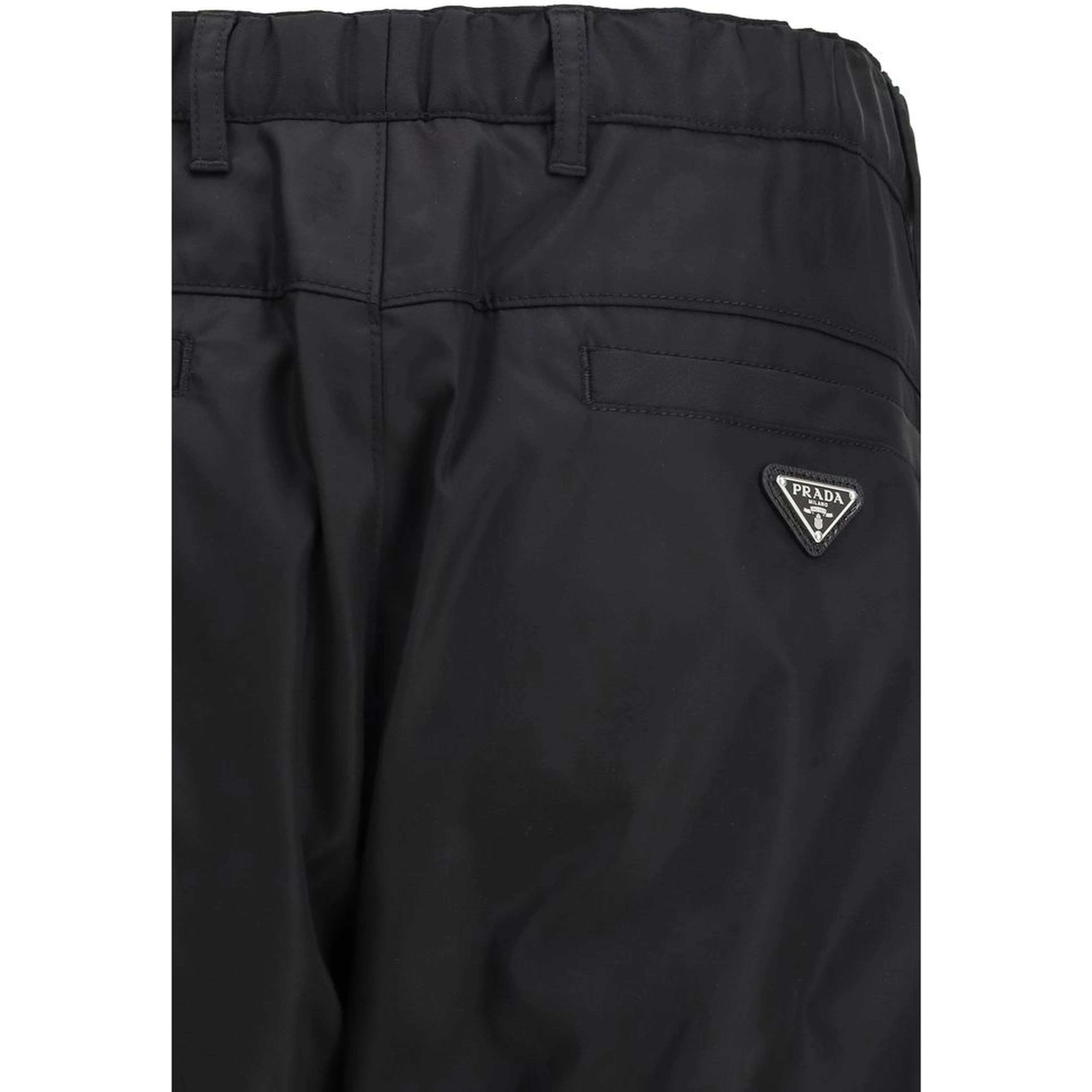 Black Recycled Polyamide Casual Pants