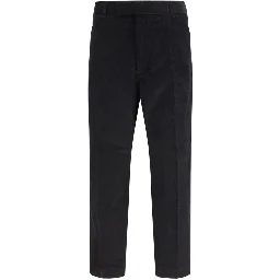 Black Cotton Chino Pants