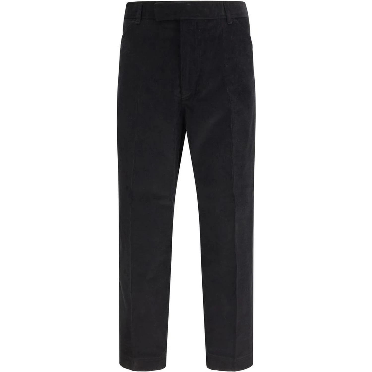 Black Cotton Chino Pants