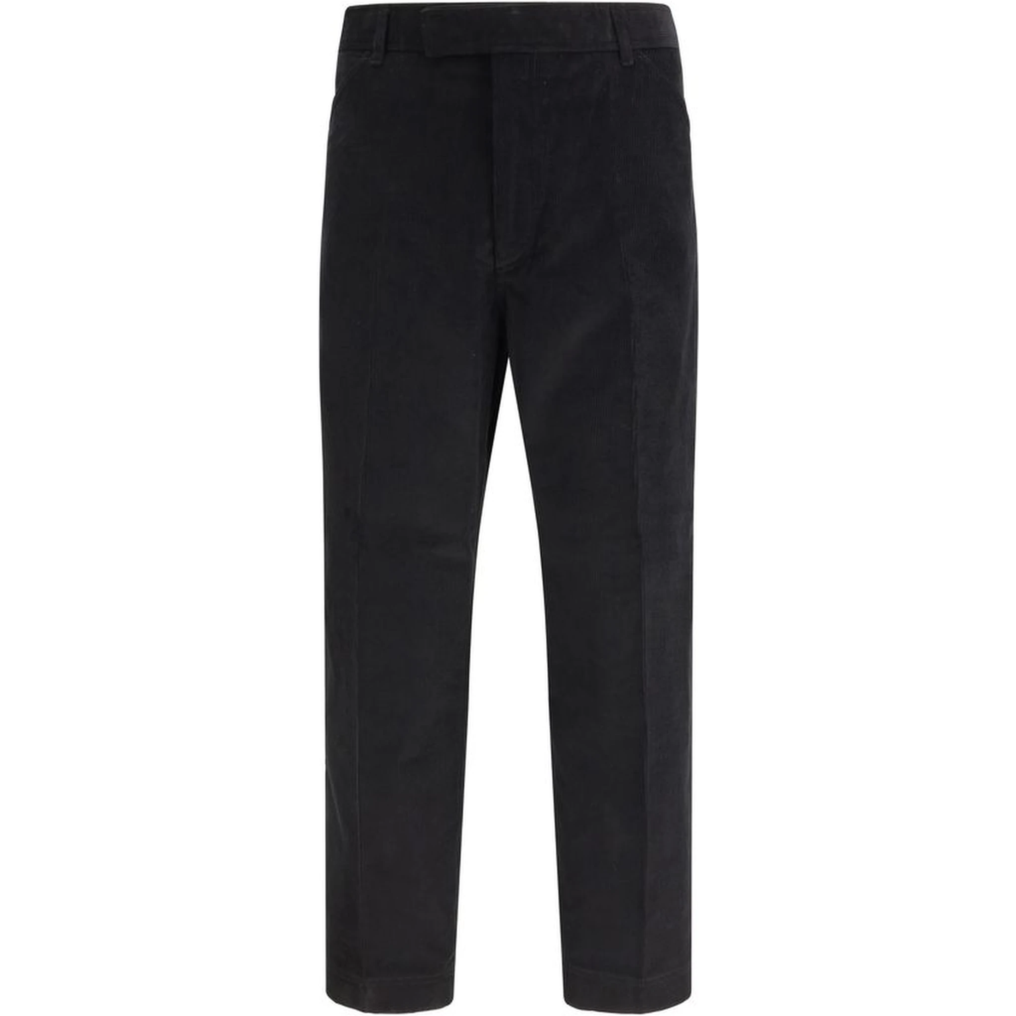 Black Cotton Chino Pants