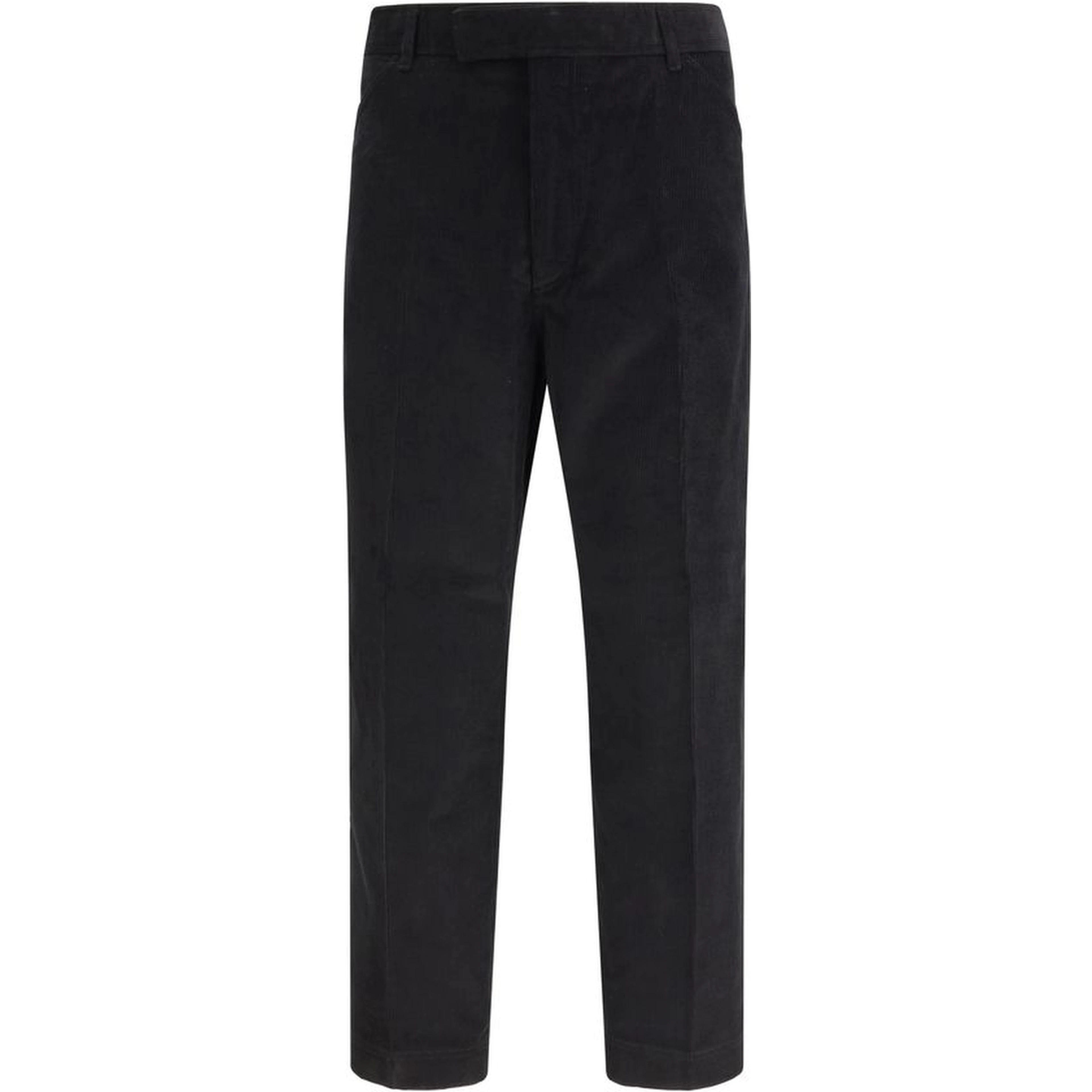Black Cotton Chino Pants