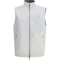 White Polyamide Sleveless Jacket