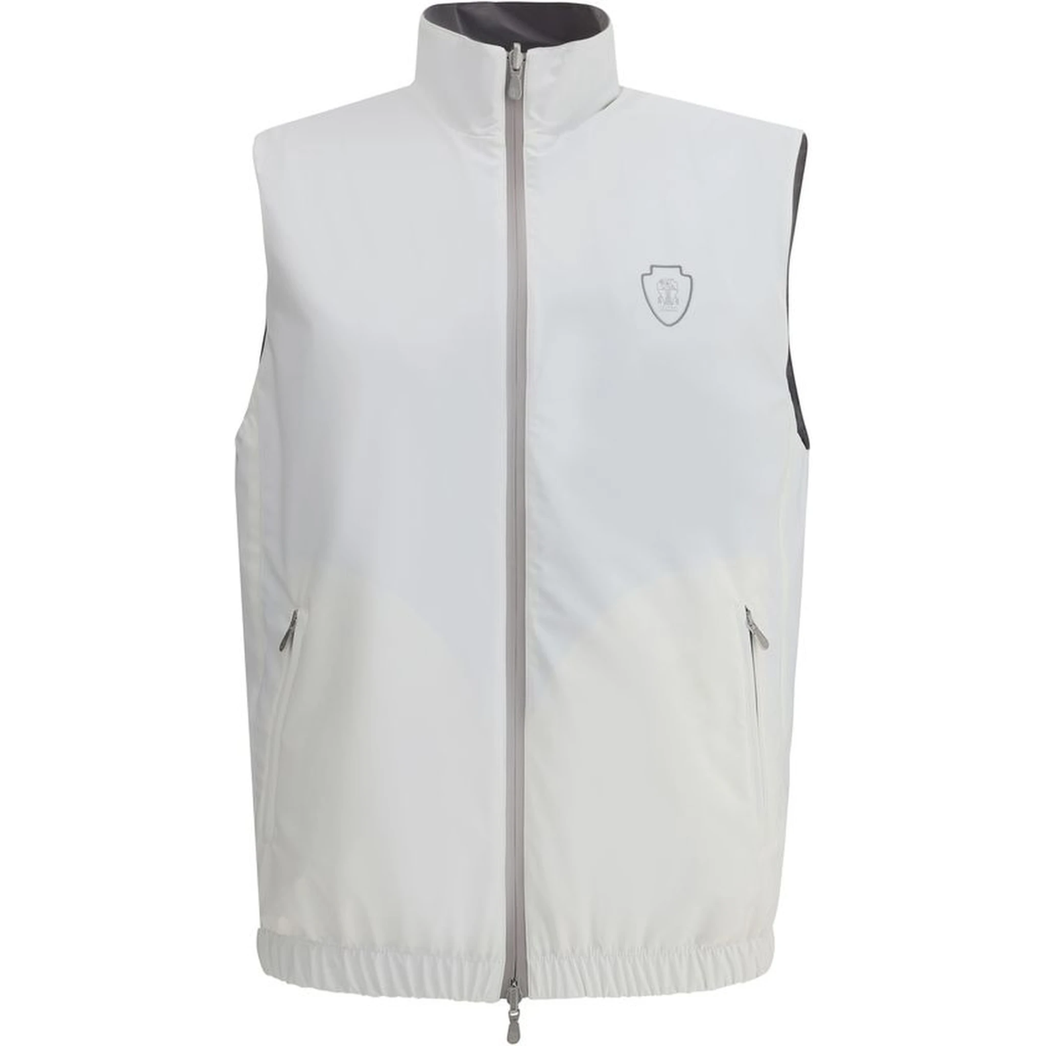 White Polyamide Sleveless Jacket