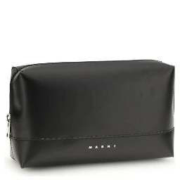 حقيبة كتف بوس توروس من جلد العجل الأسود