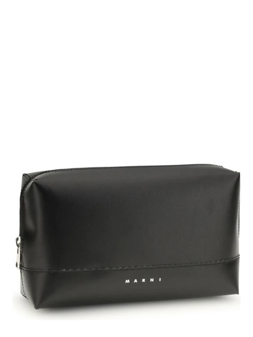 حقيبة كتف بوس توروس من جلد العجل الأسود